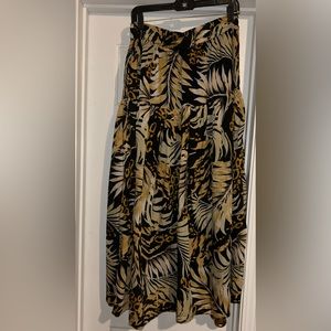 Vintage boho tropical maxi skirt
